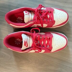 Nike Pink and White Sneakers Classic Design
